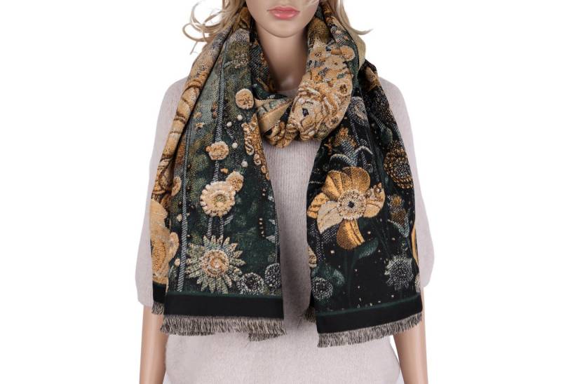 MIRROSI Modeschal weicher und warmer Schal ca.70x180cm, Gemälde Design, (Neue Kollektion Herbst/Winter 2025, ca. 400 Gramm), Damen Halstuch ideal für Herbst und Winter von MIRROSI