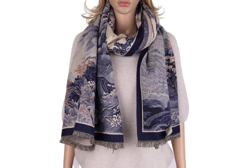 MIRROSI Modeschal weicher und warmer Schal ca.70x180cm, Gemälde Design, (Neue Kollektion Herbst/Winter 2025, ca. 400 Gramm), Damen Halstuch ideal für Herbst und Winter von MIRROSI