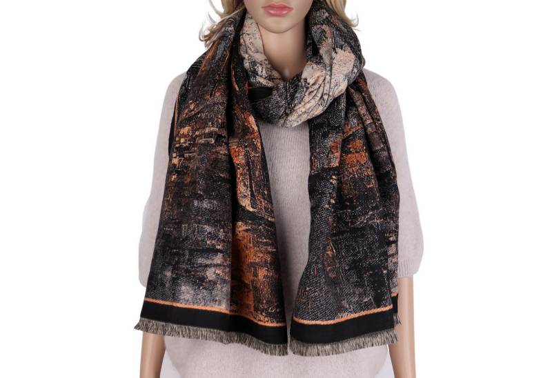 MIRROSI Modeschal weicher und warmer Schal ca.70x180cm, Gemälde Design, (Neue Kollektion Herbst/Winter 2025, ca. 400 Gramm), Damen Halstuch ideal für Herbst und Winter von MIRROSI