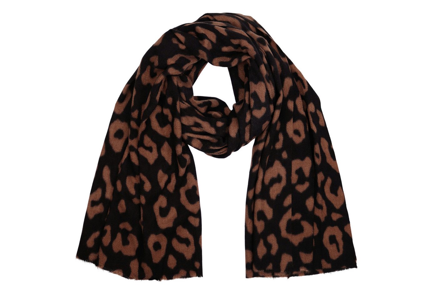 MIRROSI Modeschal weicher und warmer Schal mit Fransen, 70x180cm, (angesagtes Muster Leo karo), Damen Halstuch ideal für Herbst und Winter von MIRROSI