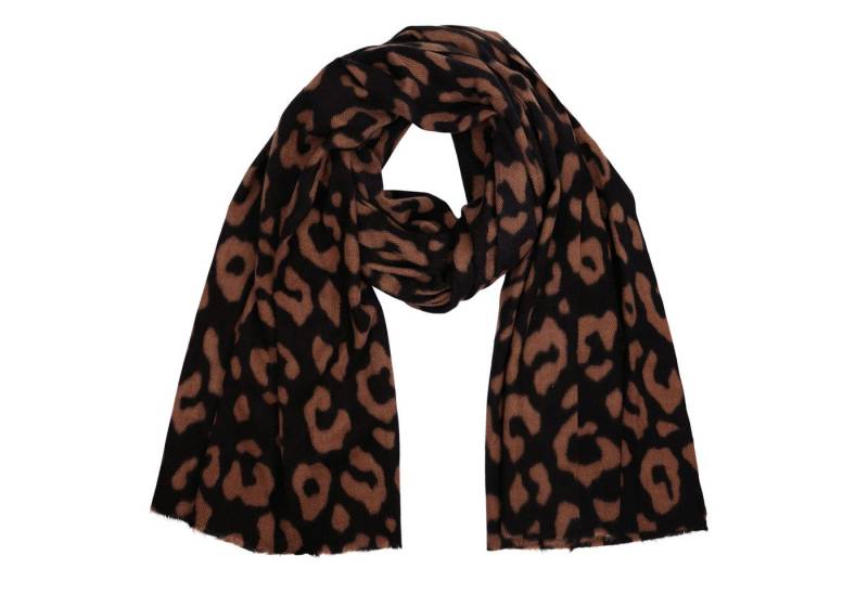 MIRROSI Modeschal weicher und warmer Schal mit Fransen, 70x180cm, (angesagtes Muster Leo karo), Damen Halstuch ideal für Herbst und Winter von MIRROSI