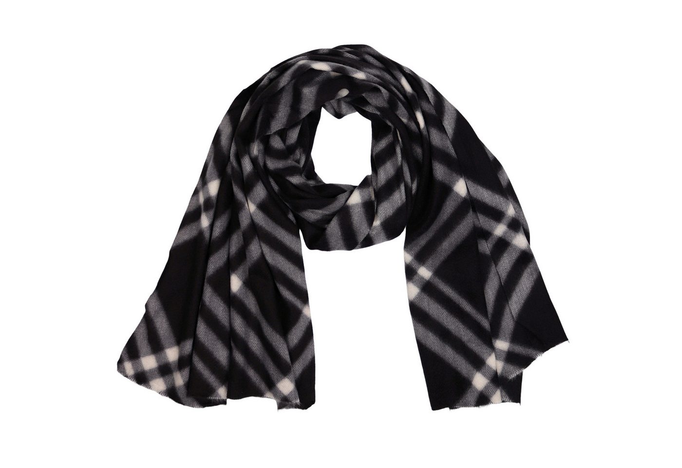 MIRROSI Modeschal weicher und warmer Schal mit Fransen, 70x180cm, (angesagtes Muster Leo karo), Damen Halstuch ideal für Herbst und Winter von MIRROSI