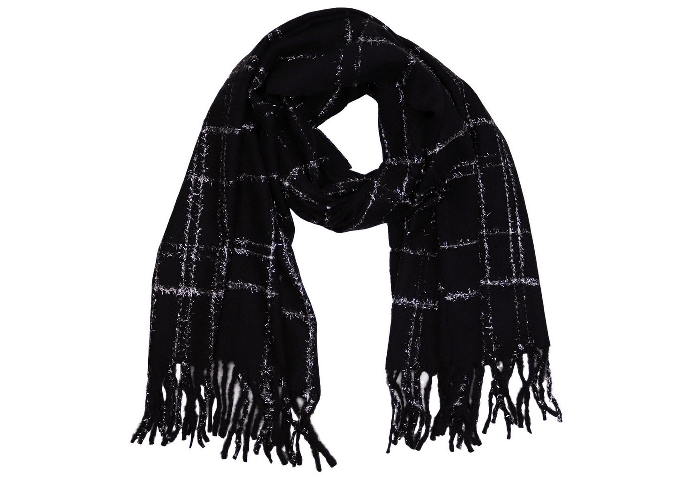 MIRROSI Modeschal weicher und warmer Schal mit Fransen, ca.65x180cm, (Schlichte Unifarbe), Damen Halstuch ideal für Herbst und Winter von MIRROSI