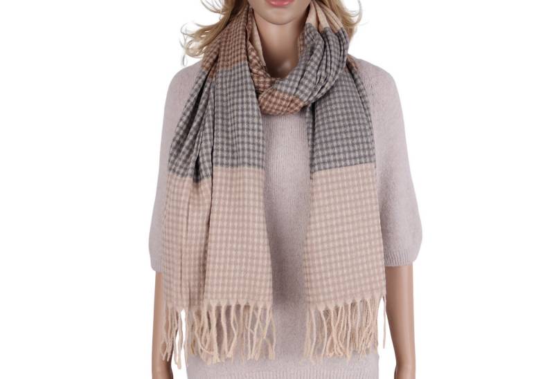 MIRROSI Modeschal weicher und warmer Schal mit Fransen, ca.70x180cm, (Streifen Muster), Damen Halstuch ideal für Herbst und Winter von MIRROSI