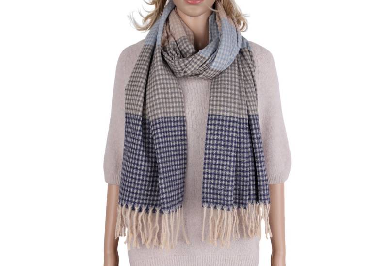 MIRROSI Modeschal weicher und warmer Schal mit Fransen, ca.70x180cm, (Streifen Muster), Damen Halstuch ideal für Herbst und Winter von MIRROSI