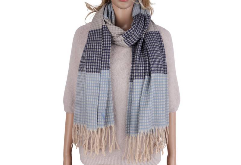 MIRROSI Modeschal weicher und warmer Schal mit Fransen, ca.70x180cm, (Streifen Muster), Damen Halstuch ideal für Herbst und Winter von MIRROSI