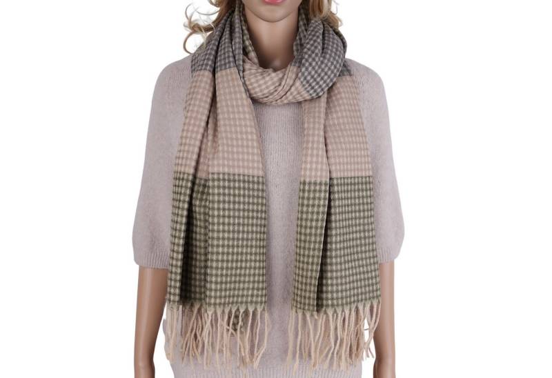 MIRROSI Modeschal weicher und warmer Schal mit Fransen, ca.70x180cm, (Streifen Muster), Damen Halstuch ideal für Herbst und Winter von MIRROSI