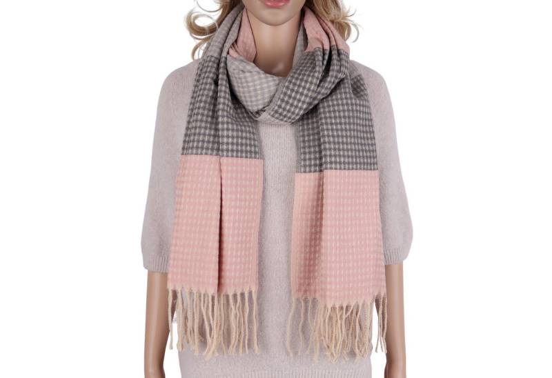 MIRROSI Modeschal weicher und warmer Schal mit Fransen, ca.70x180cm, (Streifen Muster), Damen Halstuch ideal für Herbst und Winter von MIRROSI