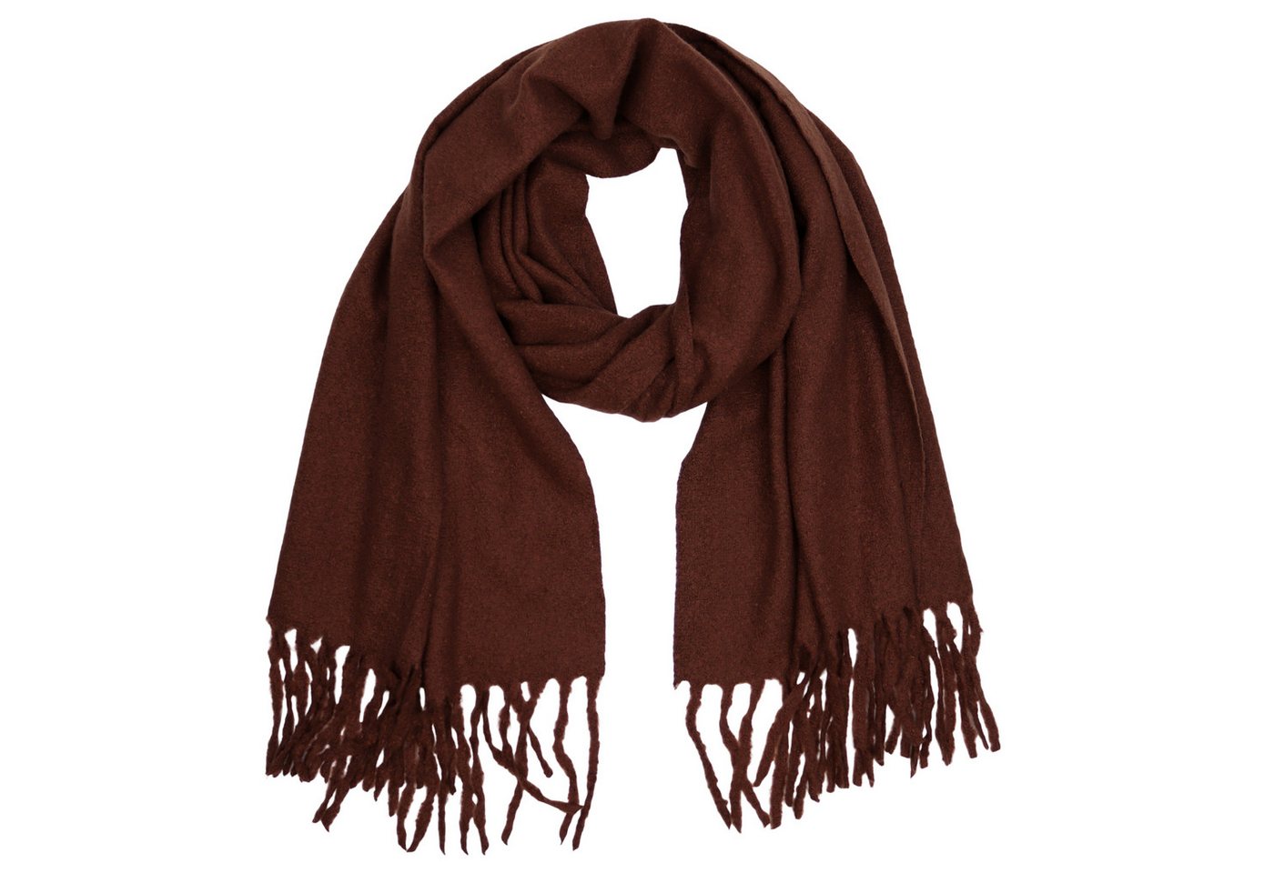 MIRROSI Modeschal weicher und warmer Unifarbe Schal mit Fransen, 65x180cm, Feine Struktur, Damen Halstuch ideal für Herbst und Winter von MIRROSI