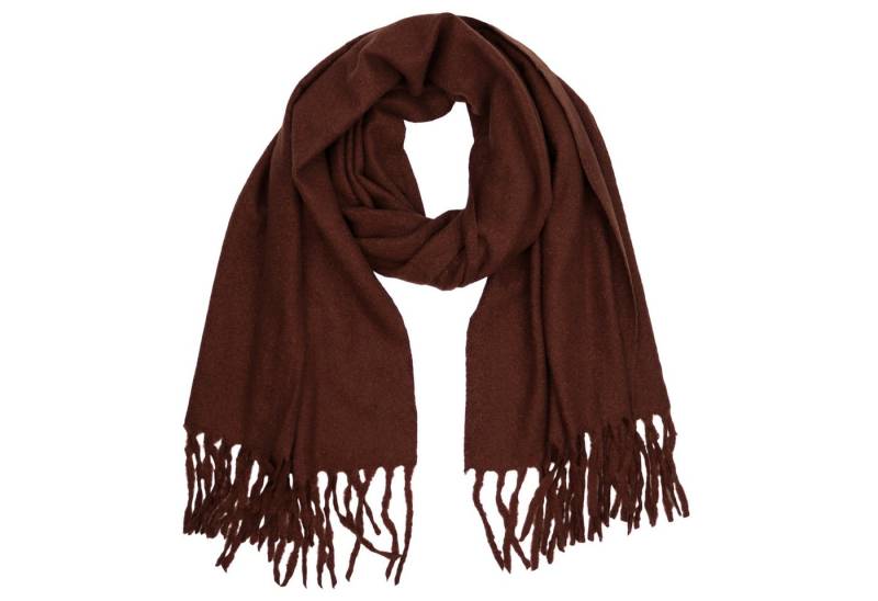MIRROSI Modeschal weicher und warmer Unifarbe Schal mit Fransen, 65x180cm, Feine Struktur, Damen Halstuch ideal für Herbst und Winter von MIRROSI