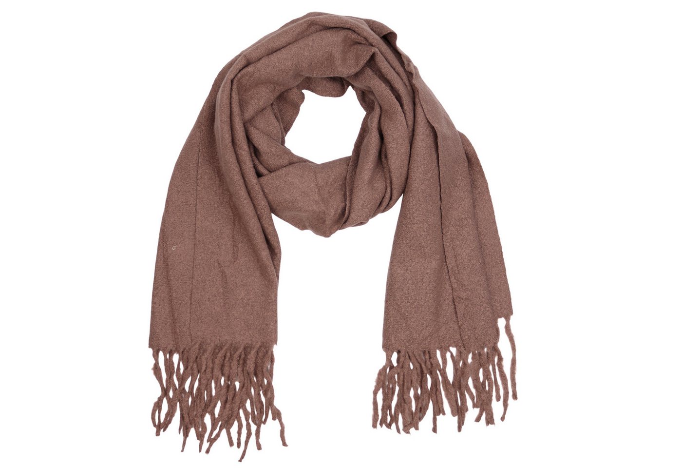 MIRROSI Modeschal weicher und warmer Unifarbe Schal mit Fransen, 65x180cm, Feine Struktur, Damen Halstuch ideal für Herbst und Winter von MIRROSI