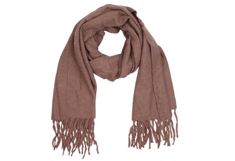 MIRROSI Modeschal weicher und warmer Unifarbe Schal mit Fransen, 65x180cm, Feine Struktur, Damen Halstuch ideal für Herbst und Winter von MIRROSI