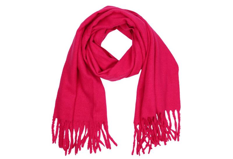 MIRROSI Modeschal weicher und warmer Unifarbe Schal mit Fransen, 65x180cm, Feine Struktur, Damen Halstuch ideal für Herbst und Winter von MIRROSI