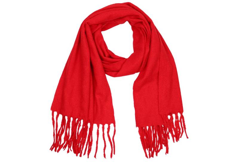 MIRROSI Modeschal weicher und warmer Unifarbe Schal mit Fransen, 65x180cm, Feine Struktur, Damen Halstuch ideal für Herbst und Winter von MIRROSI