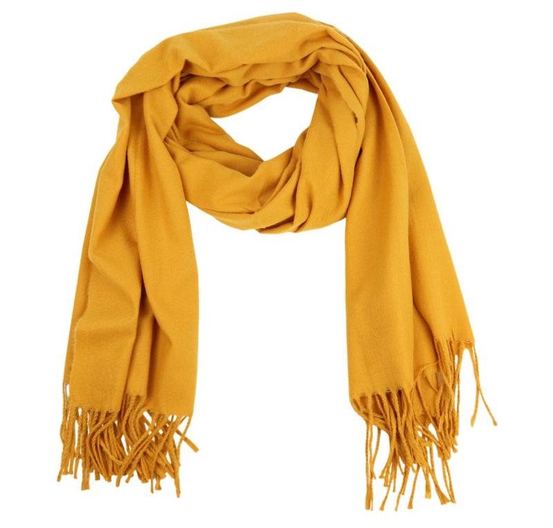 MIRROSI Modeschal weicher und warmer Unifarbe Schal mit Fransen, 70x180cm, (Viele tolle Farben zur Auswahl), Damen Halstuch ideal für Herbst und Winter von MIRROSI