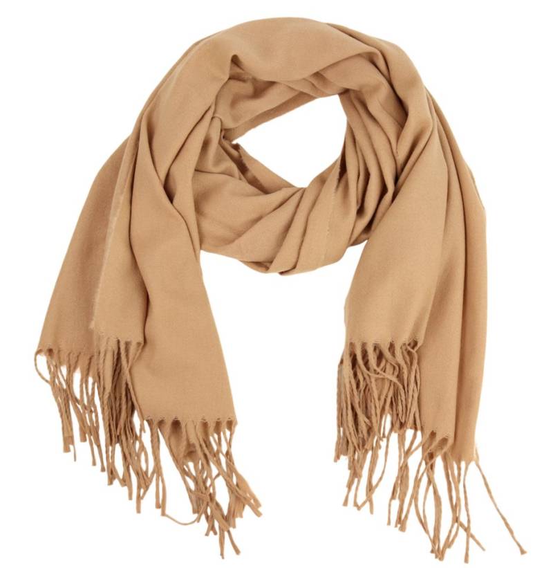 MIRROSI Modeschal weicher und warmer Unifarbe Schal mit Fransen, 70x180cm, (Viele tolle Farben zur Auswahl), Damen Halstuch ideal für Herbst und Winter von MIRROSI