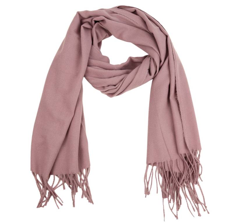 MIRROSI Modeschal weicher und warmer Unifarbe Schal mit Fransen, 70x180cm, (Viele tolle Farben zur Auswahl), Damen Halstuch ideal für Herbst und Winter von MIRROSI