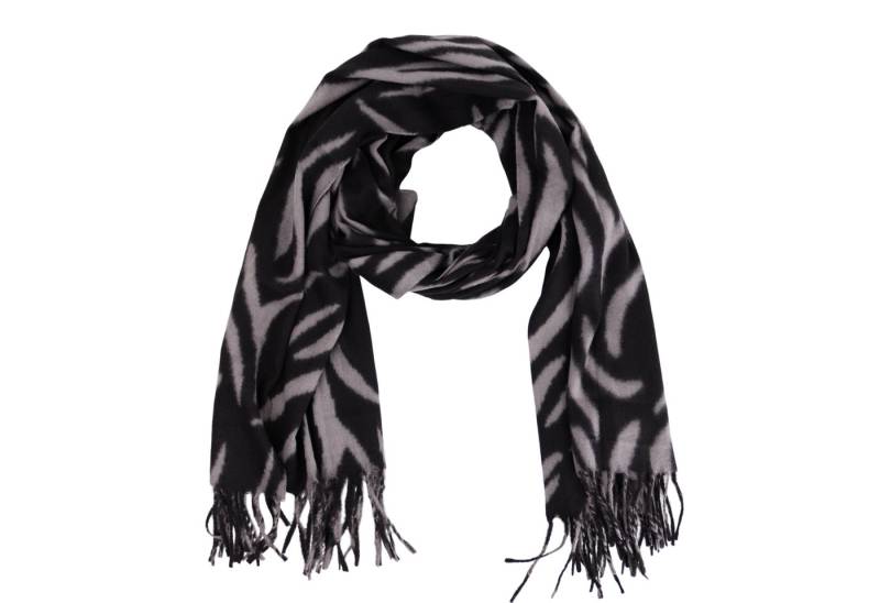 MIRROSI Modeschal weicher und warmer Zebra Muster mit Fransen, 70x180cm, Damen Halstuch Stola ideal für Herbst und Winter von MIRROSI