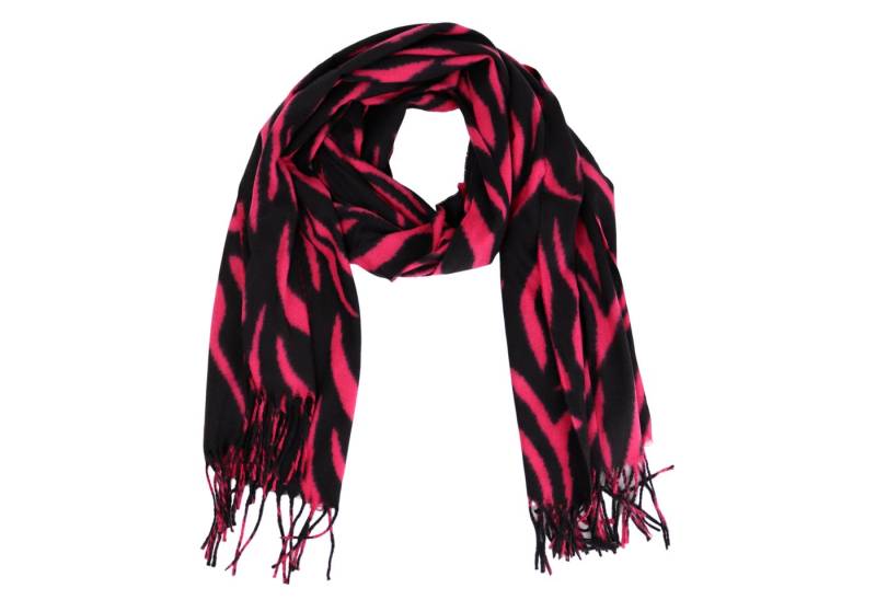 MIRROSI Modeschal weicher und warmer Zebra Muster mit Fransen, 70x180cm, Damen Halstuch Stola ideal für Herbst und Winter von MIRROSI