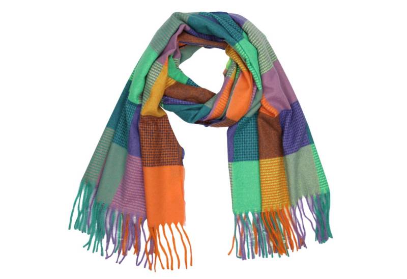 MIRROSI Modeschal weicher und warmer karierter Karo Schal mit Fransen, 70x180cm, (Viele tolle Farboptionen zur Auswahl), Damen Halstuch ideal für Herbst und Winter von MIRROSI
