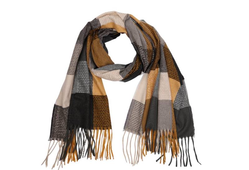 MIRROSI Modeschal weicher und warmer karierter Karo Schal mit Fransen, 70x180cm, (Viele tolle Farboptionen zur Auswahl), Damen Halstuch ideal für Herbst und Winter von MIRROSI