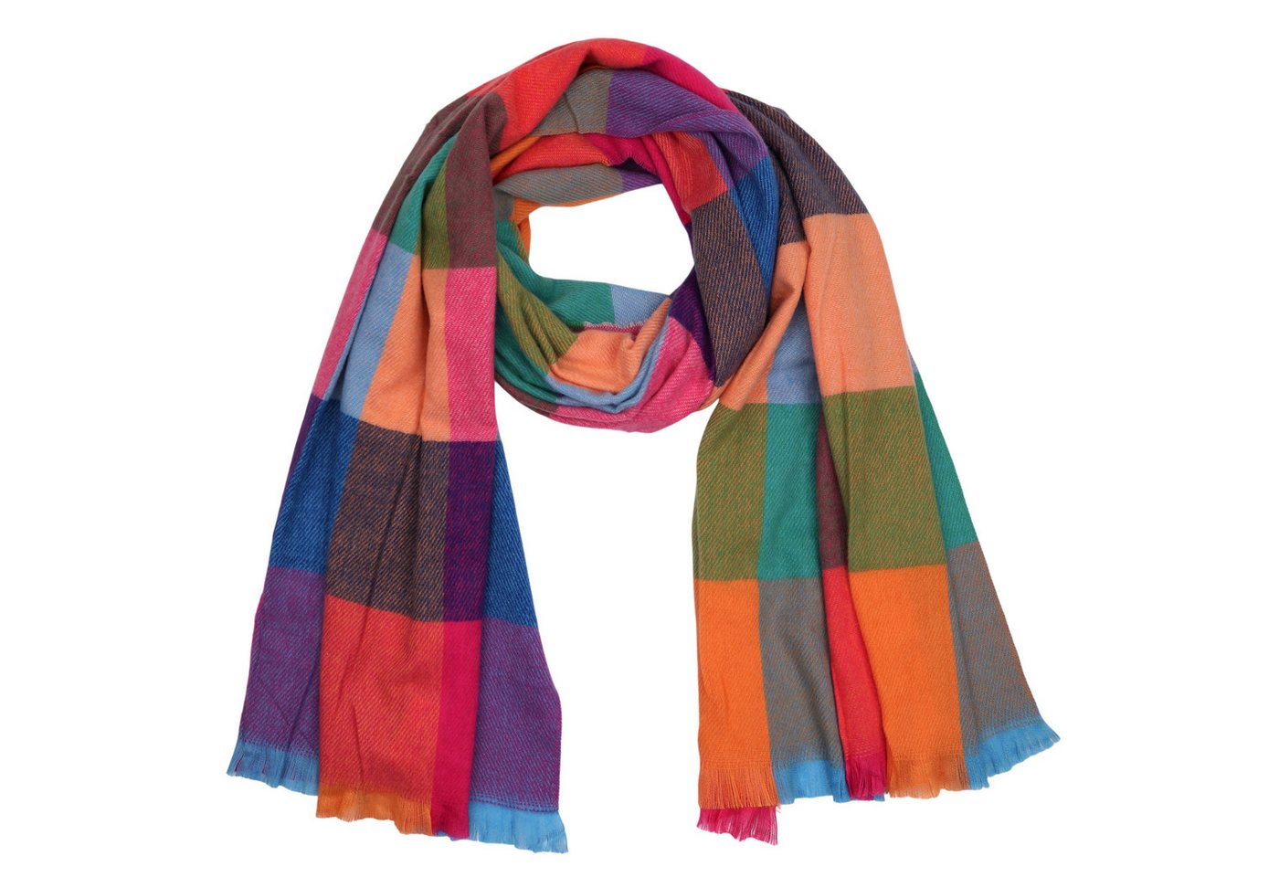 MIRROSI Modeschal weicher und warmer karierter Schal Kurze Fransen, 70x200 cm, (viele tolle Farboptionen zur Auswahl), Damen Halstuch ideal für Herbst und Winter von MIRROSI