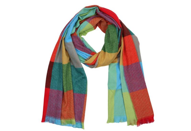 MIRROSI Modeschal weicher und warmer karierter Schal Kurze Fransen, 70x200 cm, (viele tolle Farboptionen zur Auswahl), Damen Halstuch ideal für Herbst und Winter von MIRROSI