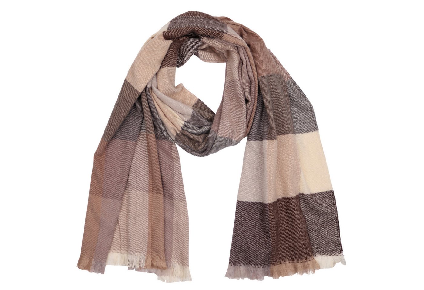 MIRROSI Modeschal weicher und warmer karierter Schal Kurze Fransen, 70x200 cm, (viele tolle Farboptionen zur Auswahl), Damen Halstuch ideal für Herbst und Winter von MIRROSI