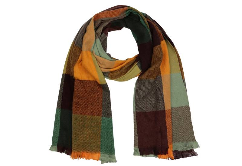 MIRROSI Modeschal weicher und warmer karierter Schal Kurze Fransen, 70x200 cm, (viele tolle Farboptionen zur Auswahl), Damen Halstuch ideal für Herbst und Winter von MIRROSI
