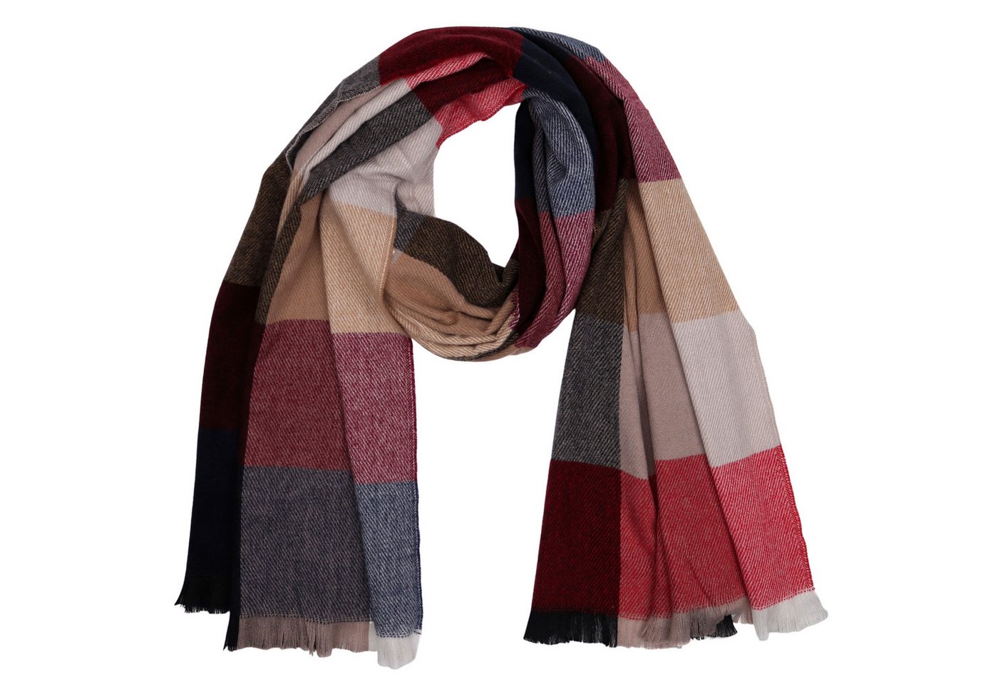 MIRROSI Modeschal weicher und warmer karierter Schal Kurze Fransen, 70x200 cm, (viele tolle Farboptionen zur Auswahl), Damen Halstuch ideal für Herbst und Winter von MIRROSI