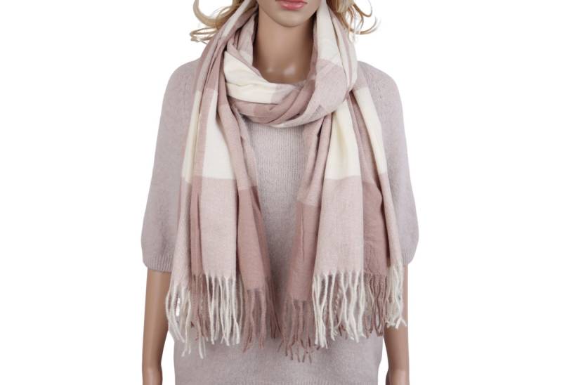MIRROSI Modeschal weicher und warmer karierter Schal mit Fransen, 70x180cm, (Viele tolle Farboptionen zur Auswahl), Damen Halstuch ideal für Herbst und Winter von MIRROSI
