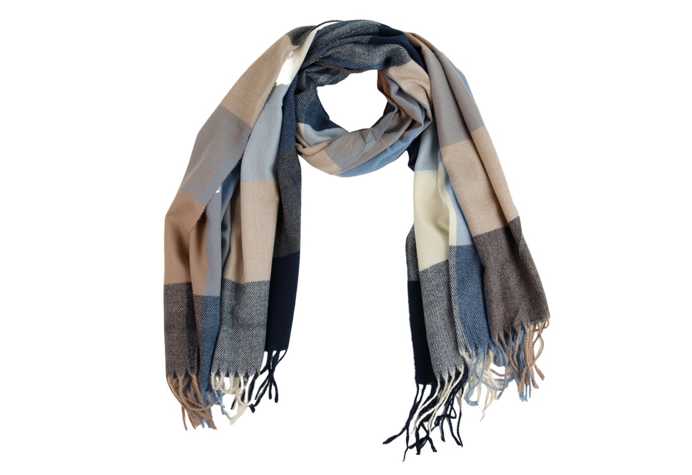 MIRROSI Modeschal weicher und warmer karierter Schal mit Fransen, 70x180cm, (Viele tolle Farboptionen zur Auswahl), Damen Halstuch ideal für Herbst und Winter von MIRROSI