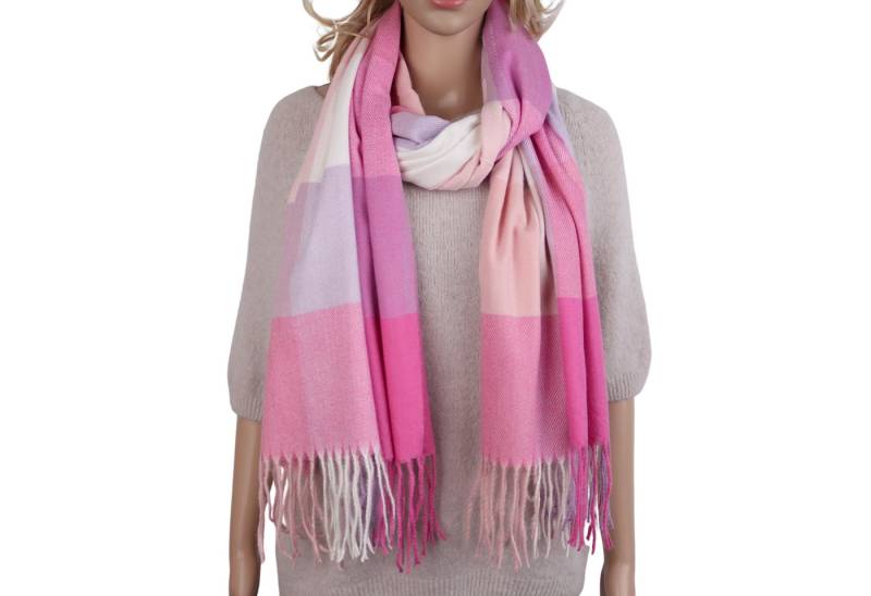 MIRROSI Modeschal weicher und warmer karierter Schal mit Fransen, 70x180cm, (Viele tolle Farboptionen zur Auswahl), Damen Halstuch ideal für Herbst und Winter von MIRROSI