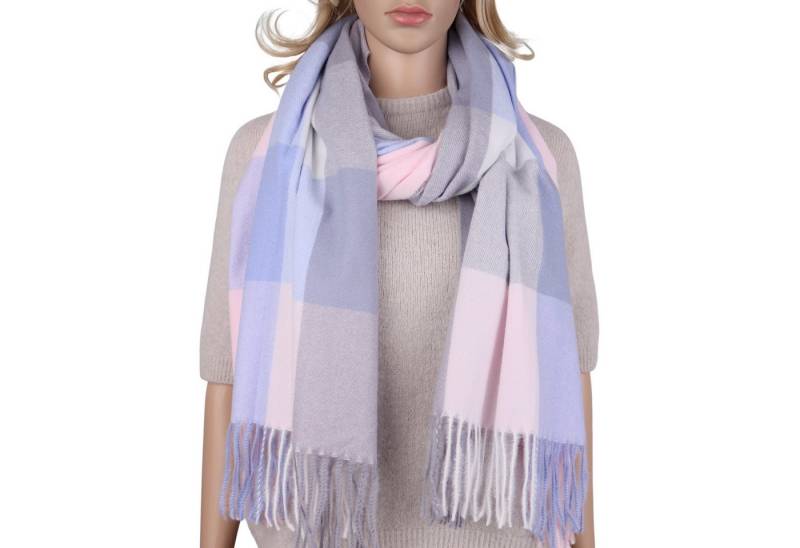 MIRROSI Modeschal weicher und warmer karierter Schal mit Fransen, 70x180cm, (Viele tolle Farboptionen zur Auswahl), Damen Halstuch ideal für Herbst und Winter von MIRROSI