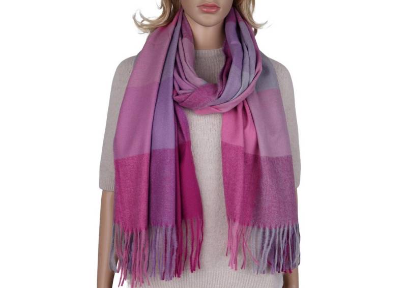 MIRROSI Modeschal weicher und warmer karierter Schal mit Fransen, 70x180cm, (Viele tolle Farboptionen zur Auswahl), Damen Halstuch ideal für Herbst und Winter von MIRROSI