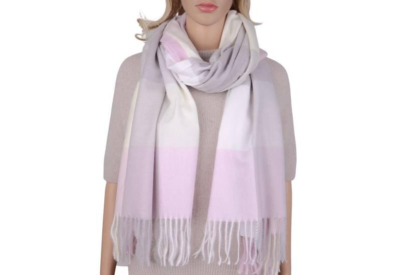 MIRROSI Modeschal weicher und warmer karierter Schal mit Fransen, 70x180cm, (Viele tolle Farboptionen zur Auswahl), Damen Halstuch ideal für Herbst und Winter von MIRROSI