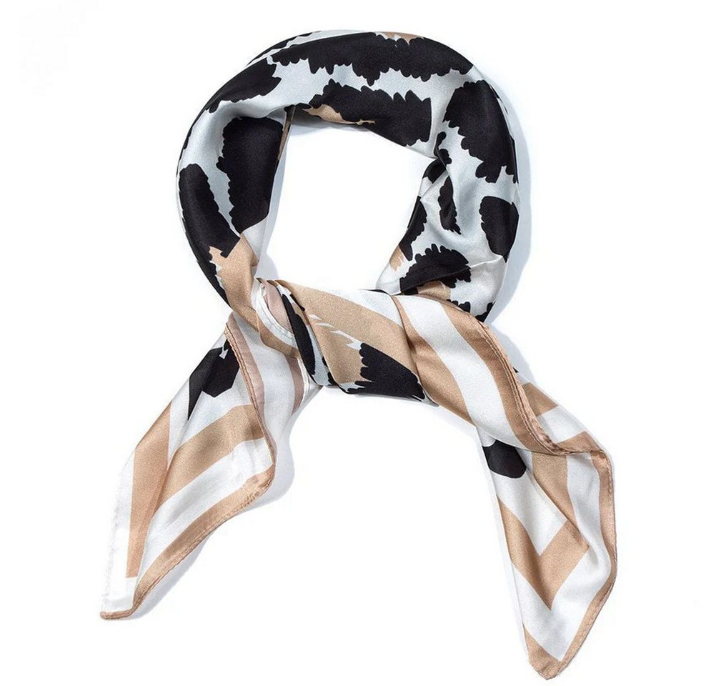 MIRROSI Nickituch Vierecktuch ca. 68x68cm Leo Muster, Damen Halstuch deal für Frühling,Sommer, Herbst von MIRROSI