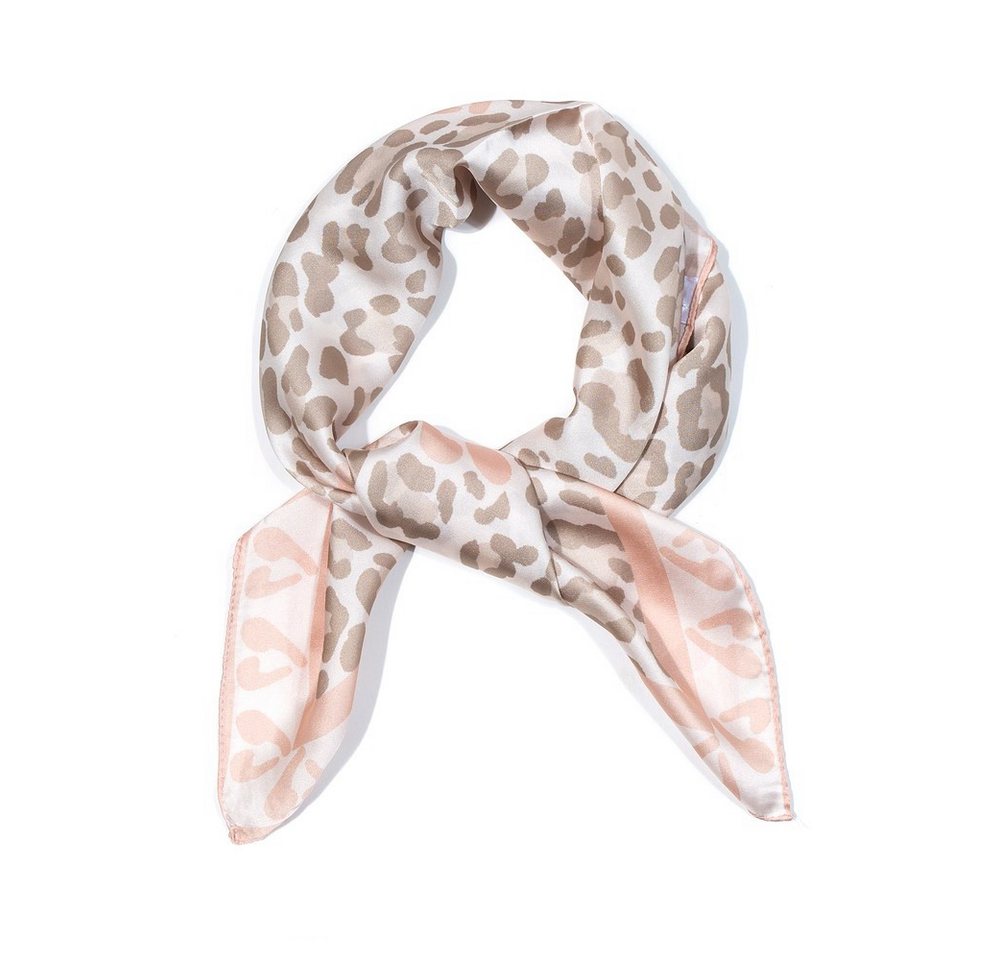 MIRROSI Nickituch Vierecktuch ca. 68x68cm Leo Muster, Damen Halstuch deal für Frühling,Sommer, Herbst von MIRROSI