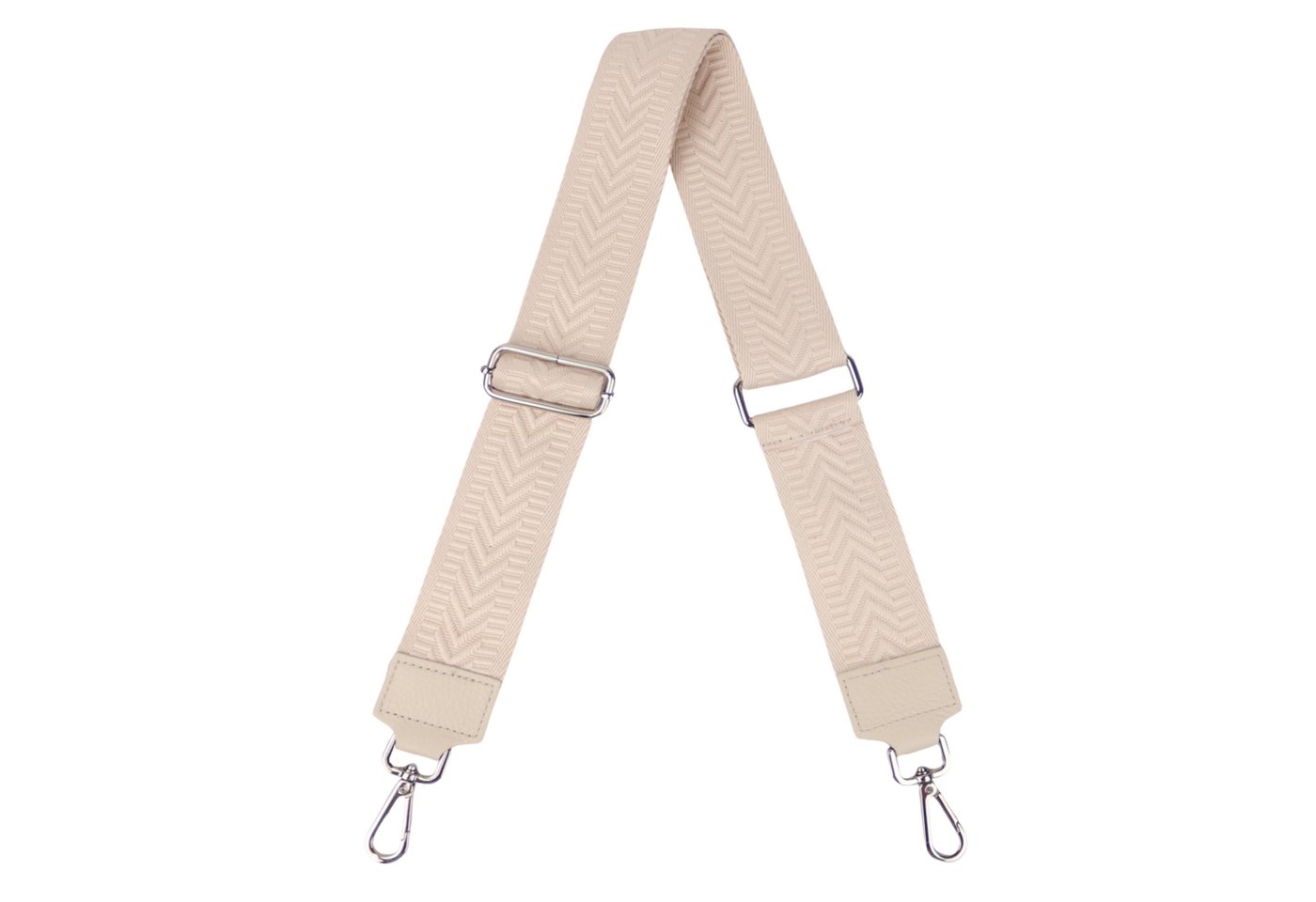 MIRROSI Schulterriemen Made in Italy aus Echtleder Schultergurt für Tasche zum Wechseln (Beige, Karabiner in silberner Farbe, 1x Taschengurt) von MIRROSI