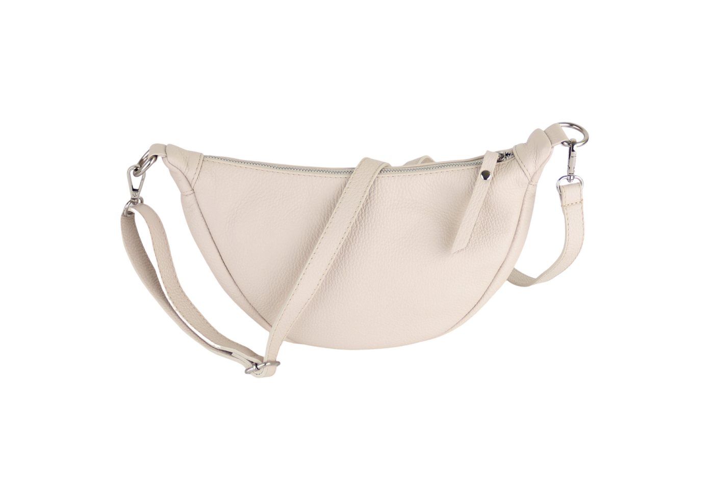 MIRROSI Schultertasche Damen Runde aus Echtleder, Made in Italy, Brusttasche,Umhängetasche (Tasche,Bauchtasche für jeden Anlass, 33x17x10cm (BXHXT), Crossbody Bag, verstellbaren Schulterriemen aus Echtleder von MIRROSI