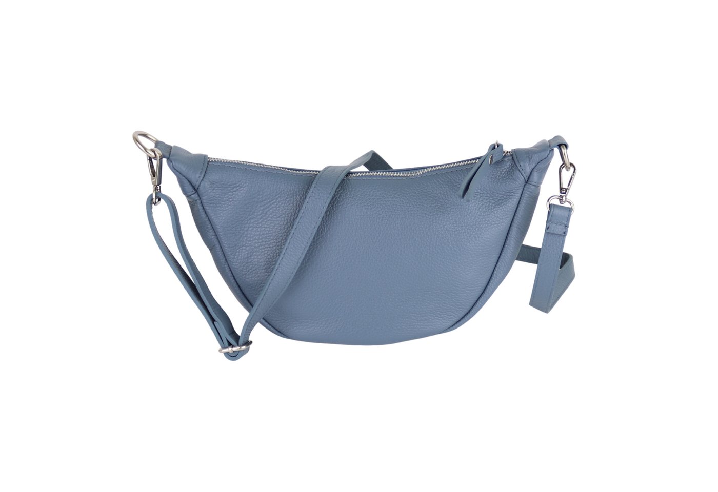 MIRROSI Schultertasche Damen Runde aus Echtleder, Made in Italy, Brusttasche,Umhängetasche (Tasche,Bauchtasche für jeden Anlass, 33x17x10cm (BXHXT), Crossbody Bag, verstellbaren Schulterriemen aus Echtleder von MIRROSI