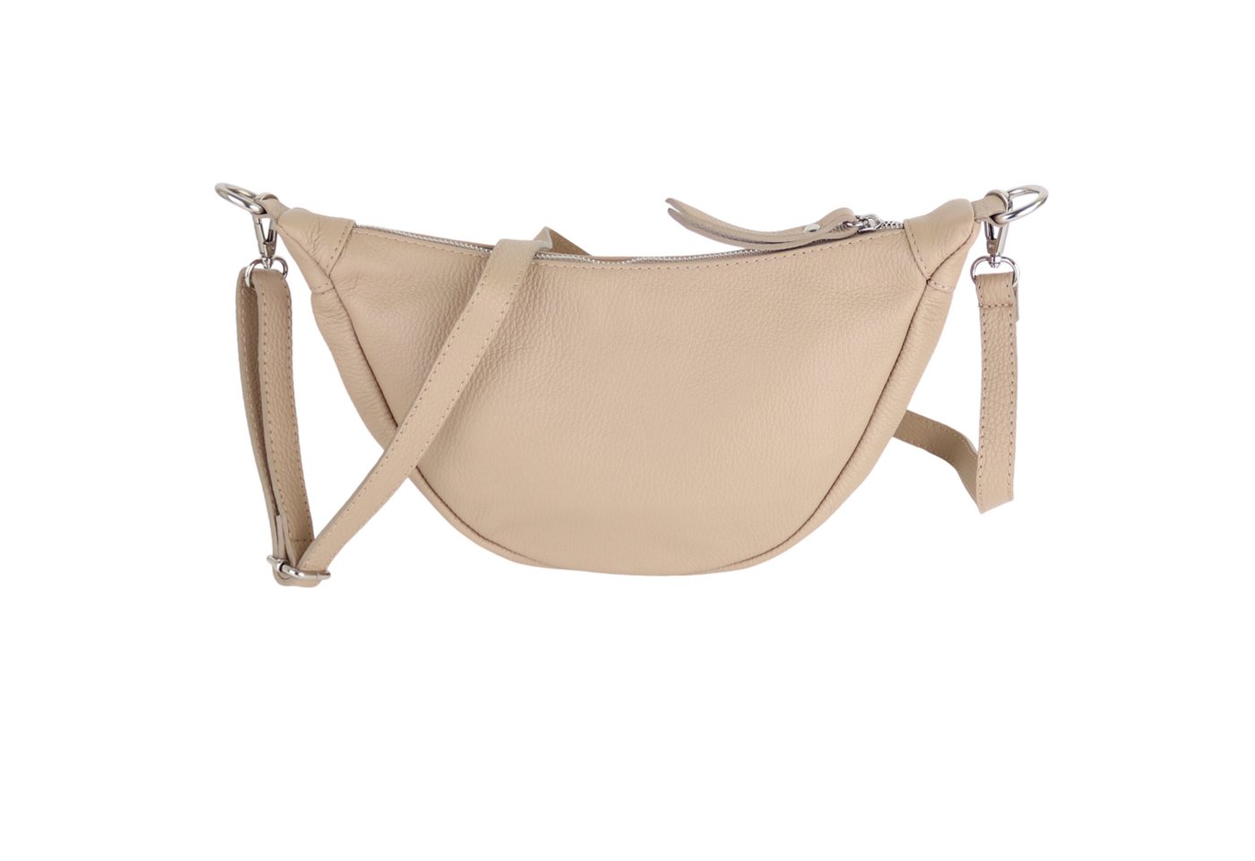 MIRROSI Schultertasche Damen Runde aus Echtleder, Made in Italy, Brusttasche,Umhängetasche (Tasche,Bauchtasche für jeden Anlass, 33x17x10cm (BXHXT), Crossbody Bag, verstellbaren Schulterriemen aus Echtleder von MIRROSI