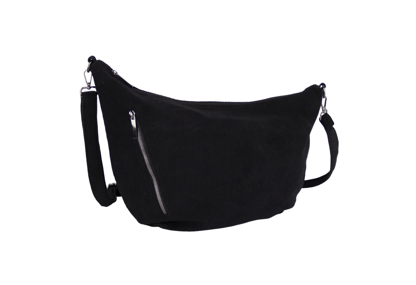 MIRROSI Schultertasche Damen Umhämngetasche aus Cord, Leicht, Groß, Crossbody Bag, verstellbaren Schulterriemen, Asymmetrisches Design von MIRROSI