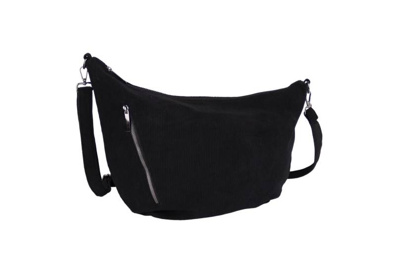 MIRROSI Schultertasche Damen Umhämngetasche aus Cord, Leicht, Groß, Crossbody Bag, verstellbaren Schulterriemen, Asymmetrisches Design von MIRROSI