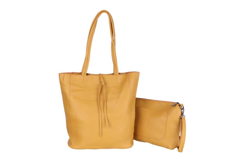 MIRROSI Shopper Damen Große Umhängetasche aus weichem Kunstleder (30x35x13cm), Die passende Innentasche ist im Set enthalten von MIRROSI