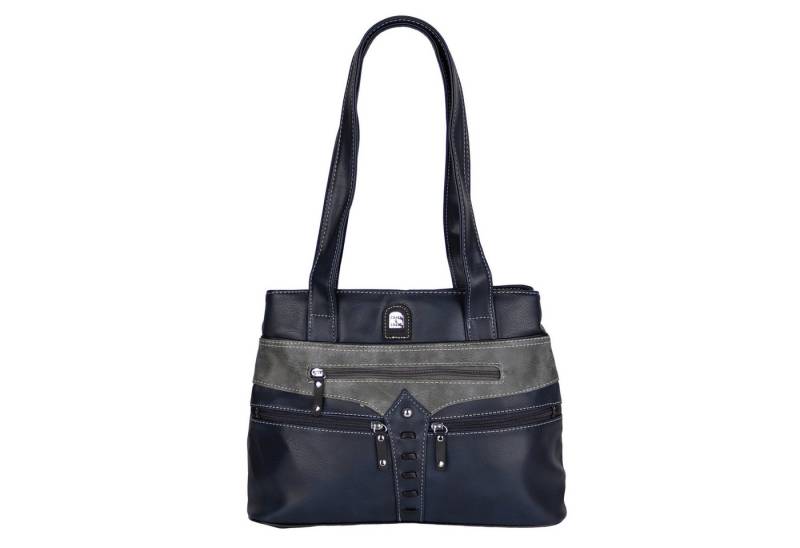 MIRROSI Shopper Damen Mittelgroße Umhängetasche aus weichem Kunstleder (ca. (40×27×10 cm), mit vielen zusätzlichen Reißverschlussfächern vorne und hinten von MIRROSI