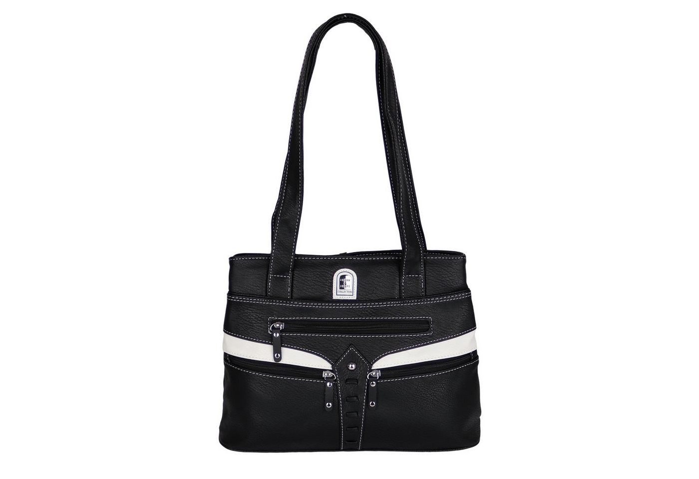 MIRROSI Shopper Damen Mittelgroße Umhängetasche aus weichem Kunstleder (ca. (40×27×10 cm), mit vielen zusätzlichen Reißverschlussfächern vorne und hinten von MIRROSI