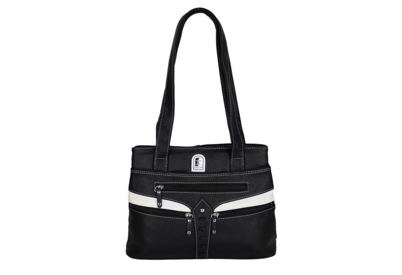 MIRROSI Shopper Damen Mittelgroße Umhängetasche aus weichem Kunstleder (ca. (40×27×10 cm), mit vielen zusätzlichen Reißverschlussfächern vorne und hinten von MIRROSI