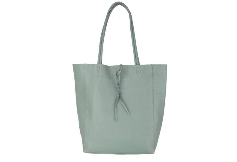 MIRROSI Shopper aus Echtleder / Wildleder, Made in Italy, Henkeltasche Tasche (Einkaufstasche in vielen trendigen Farben), Tragetasche (38x38x16cm) mit Stauraum A4 Ordner von MIRROSI