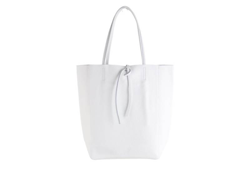 MIRROSI Shopper aus Echtleder / Wildleder, Made in Italy, Henkeltasche Tasche (Einkaufstasche in vielen trendigen Farben), Tragetasche (38x38x16cm) mit Stauraum A4 Ordner von MIRROSI